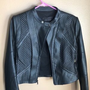 Black leather jacket